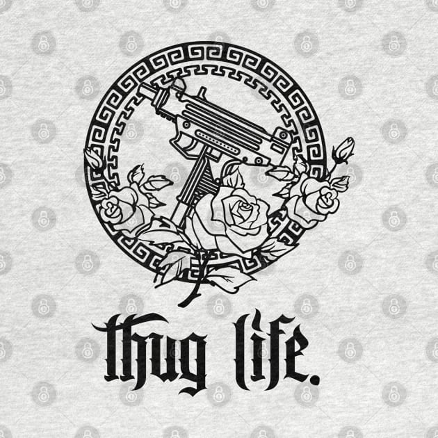 Thug Life #1 /// Tattoo Style Illustration Design by DankFutura